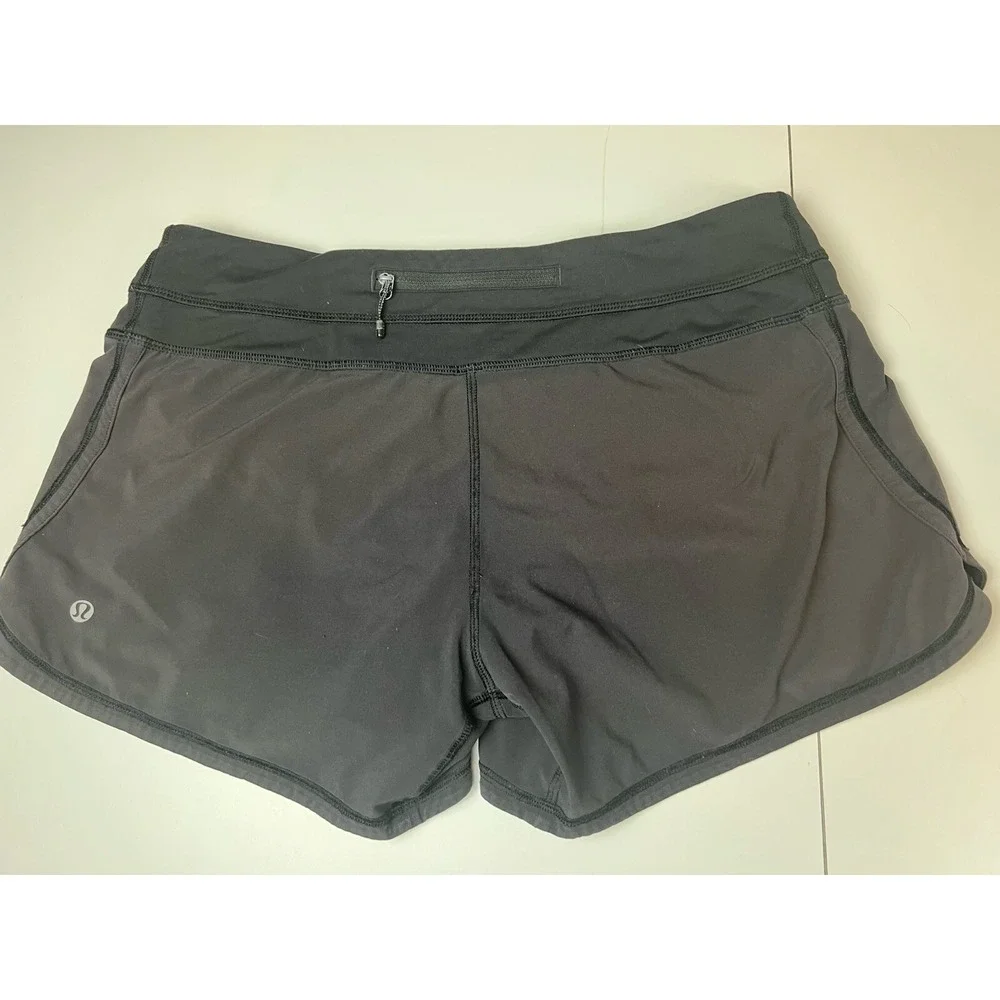 Lululemon Black Athletic Shorts with Liner Brief  Size 8